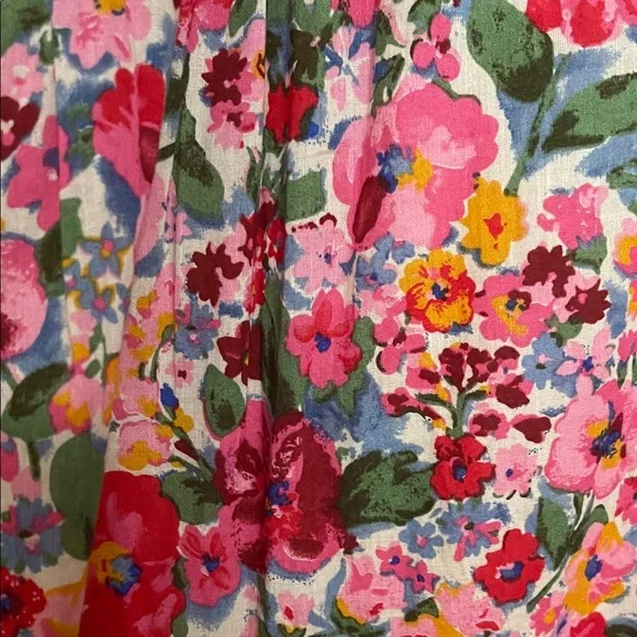 Natural Life Colorful Floral Smocked Dress Convertible Skirt, 100% Cotton Large - Picture 5 of 5